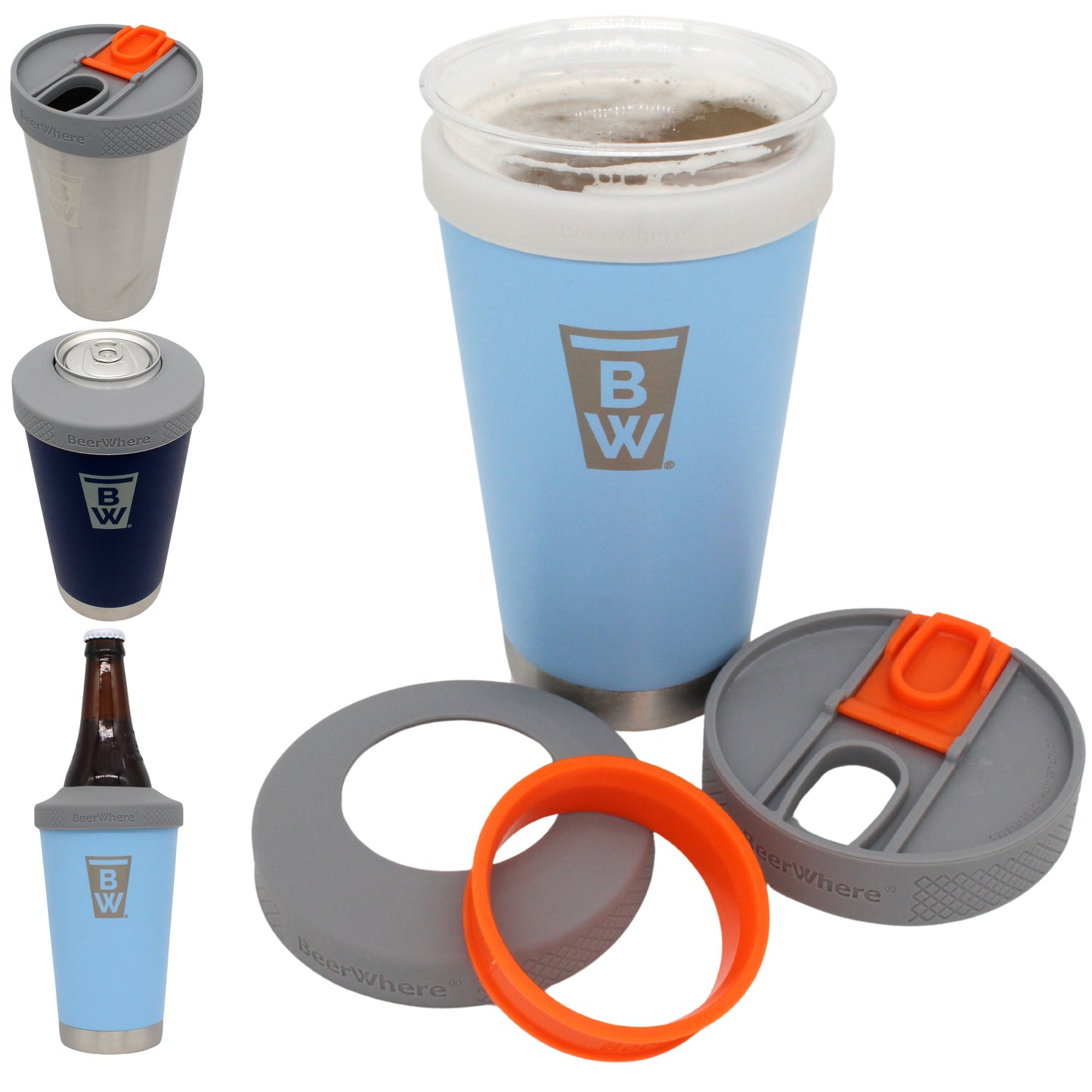 6PINT 6-in-1 Beverage Cooler | 20 oz. Tumbler I Pint Glass Cooler | Vacuum-Insulated 304 Stainless