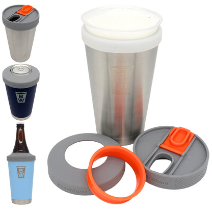 6PINT 6-in-1 Beverage Cooler | 20 oz. Tumbler I Pint Glass Cooler | Vacuum-Insulated 304 Stainless